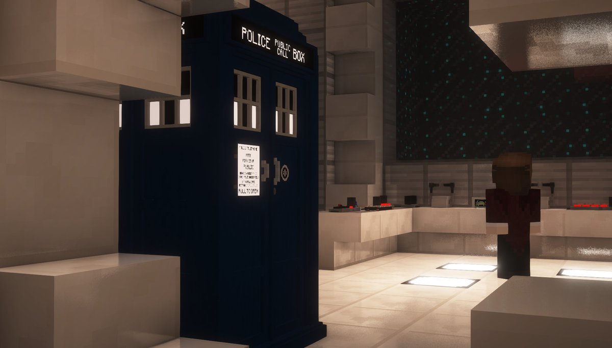 WhoCentralMC's tweet photo. "The universe is a tapestry woven from the threads of time and space, each thread connected to another in an intricate dance of destiny."

The 24th Doctor's TARIDS (Series 2) will be available for use on Whovian Central!

[#DoctorWho - #Minecraft - #MCDW] https://t.co/UYCkcfTUIn