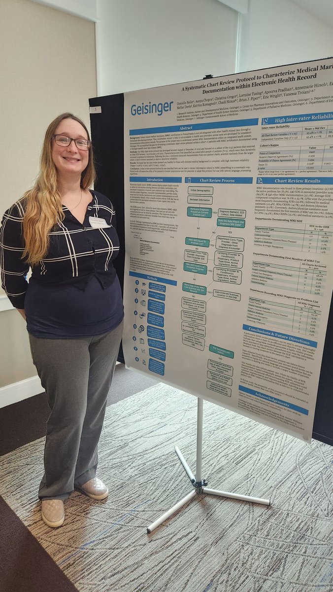 RxEricWright's tweet photo. The first annual PA ACRC (marijuana research) summit in Hershey. Presented 3 posters on our interrogation of Geisinger EHR documentation 2013-2022. Thank you @PennStateHealth for hosting! @GeisingerHealth @GeisingerRsrch @GeisingerCwlth https://t.co/UPqS6M5VbE