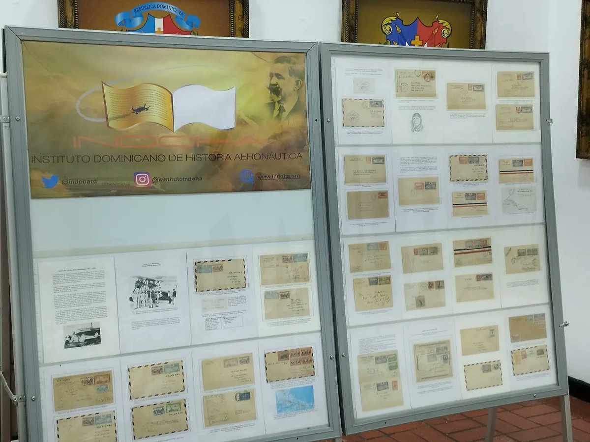 indohard's tweet photo. Exposición Filatelia "Antecedentes del correo ✉️ aéreo en República Dominicana. @IDAC_RD @asca_rd @SelloDominicano @OrtegaVerges #fidehae2023 #aviaciondominicana #historiadelaaviacion https://t.co/pp4ruJcxXs