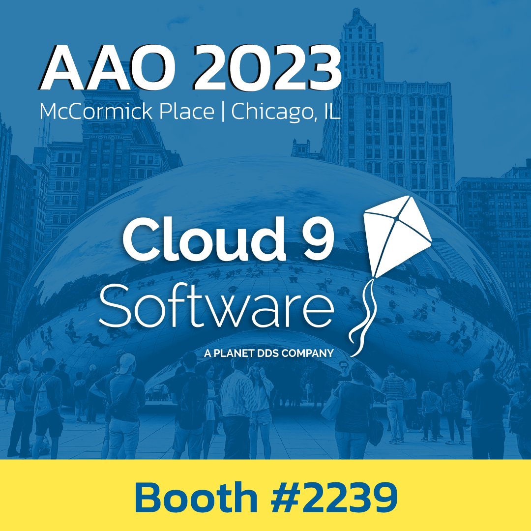 Come see Cloud 9 Software in action at the AAO, in booth #2239! 🏃 Take a look at the industry's gold standard in cloud-based practice management software, and the powerful team behind the product. Additional service demos will also be available to customers. 💻 See you there!