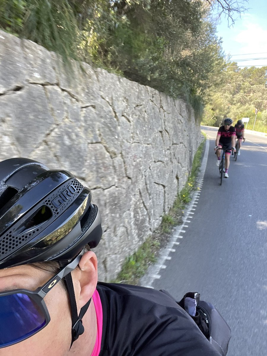 Great ride by #FVC riders today up from Sa Calobra! #majorca #blackandpink 👏👏👏👏