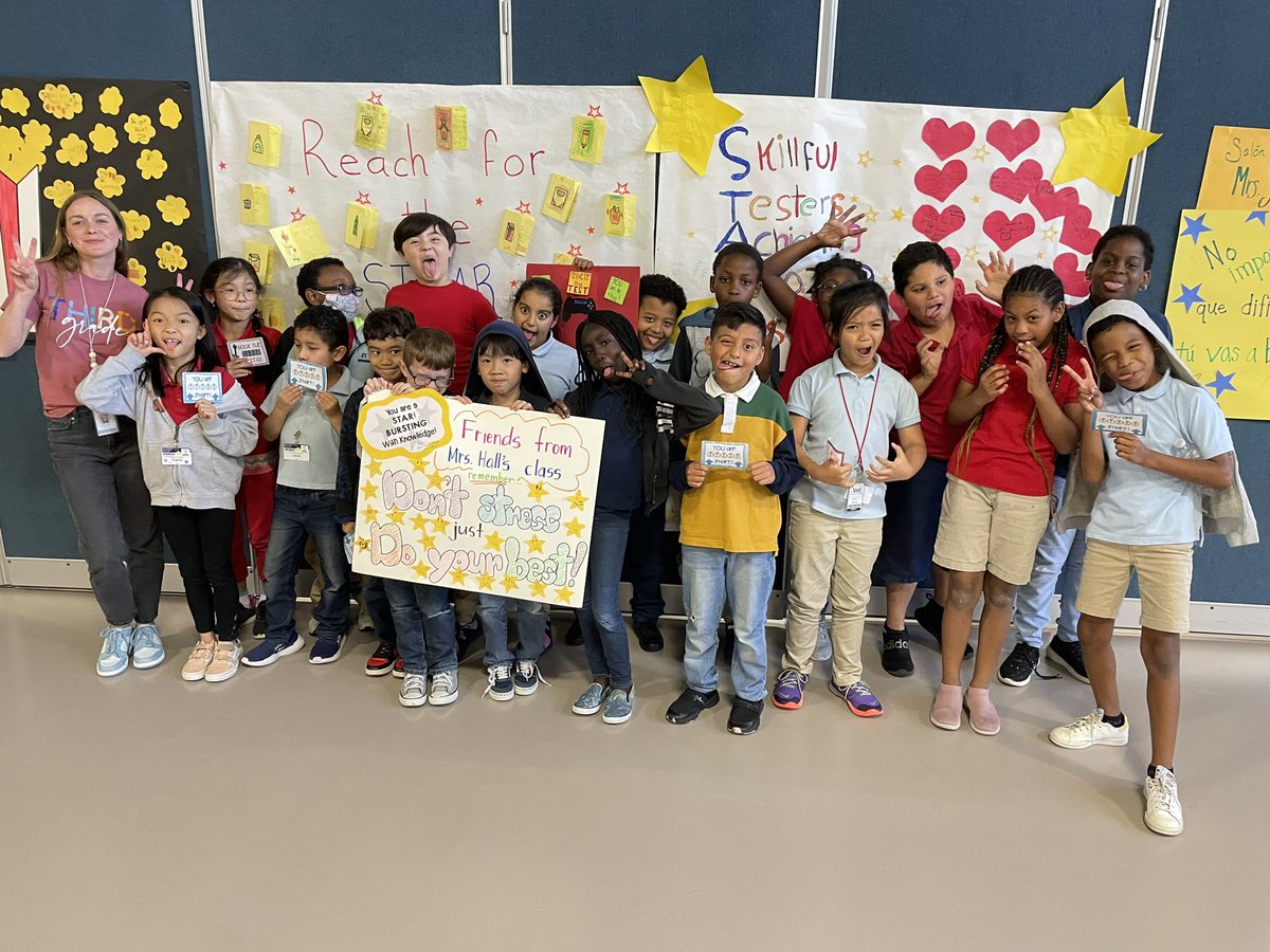 Mrs_Hall02's tweet photo. More than ready to crush the reading STAAR test tomorrow!!! Letsgooooo😆💪🏼 @ReesStars @MireyaFromTX https://t.co/05kAmesizp