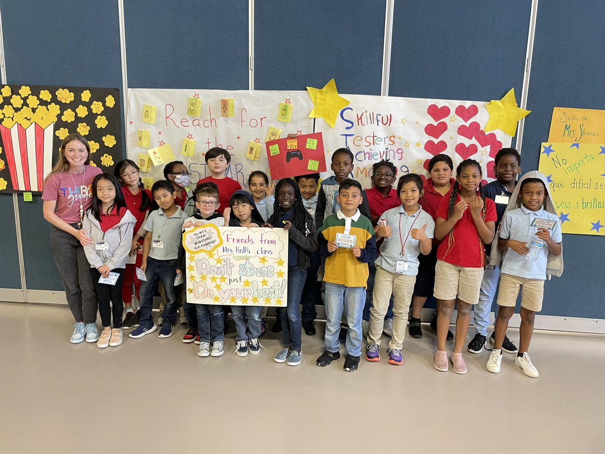 Mrs_Hall02's tweet photo. More than ready to crush the reading STAAR test tomorrow!!! Letsgooooo😆💪🏼 @ReesStars @MireyaFromTX https://t.co/05kAmesizp