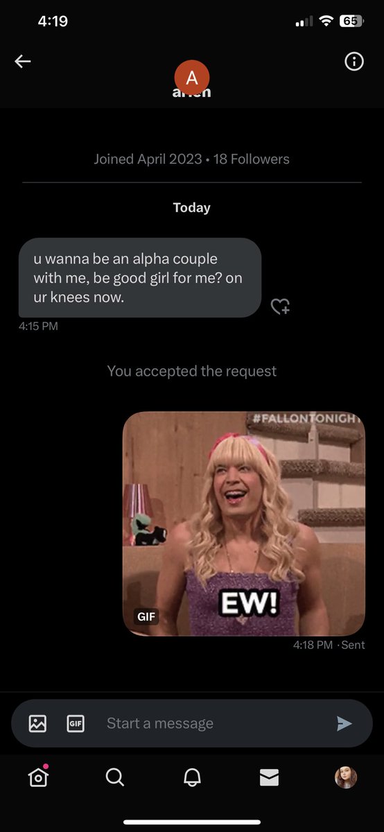 GoddessJamie_'s tweet photo. How not to approach a Domme 101 🤮

I Will NEVER kneel for a man. Learn your place. 

• Findom • Finsub • Femdom • https://t.co/zgAiAsTXPF