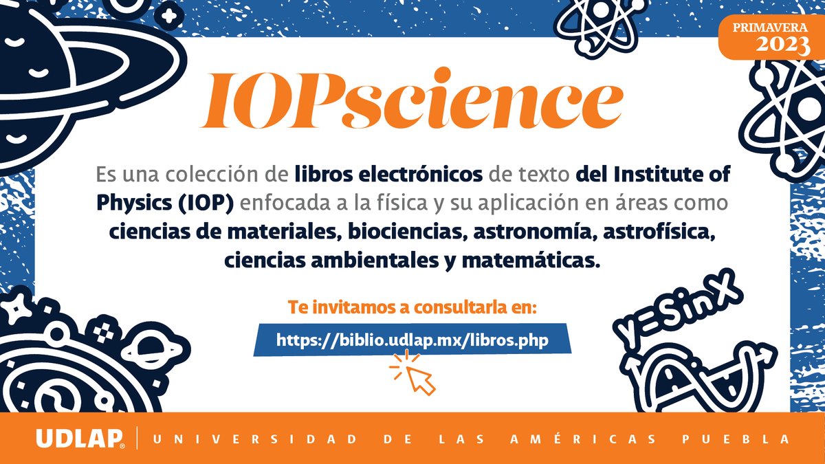 biblioUdlap's tweet photo. ¡¿Qué esperas para consultarlos?! 🙌 #IOPScience
https://t.co/zr6eAvfYza https://t.co/Ubvum58DgF