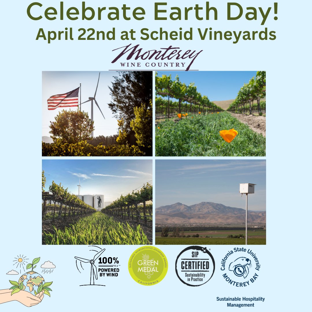 College of Business at Cal State Monterey Bay (@cob_csumb) on Twitter photo CELEBRATE EARTH MONTH w/Scheid Vineyards & support Sustainable Hospitality Mgmt Students! Scheid is donating 10% of online sales AND CELEBRATE EARTH DAY <a href="/ScheidVineyards/">Scheid Vineyards</a>! csumb.edu/business/news/… <a href="/MontereyWines/">Monterey Wines - MCVGA</a> <a href="/CSUMB/">Cal State Monterey Bay</a> <a href="/CSUMB_Alumni/">CSUMB Alumni</a> <a href="/mcweekly/">Monterey County Weekly</a> <a href="/NPRMontereyBay/">90.3 KAZU</a> #winetasting #earthday CELEBRATE EARTH MONTH w/Scheid Vineyards & support Sustainable Hospitality Mgmt Students! Scheid is donating 10% of online sales AND CELEBRATE EARTH DAY <a href="/ScheidVineyards/">Scheid Vineyards</a>! csumb.edu/business/news/… <a href="/MontereyWines/">Monterey Wines - MCVGA</a> <a href="/CSUMB/">Cal State Monterey Bay</a> <a href="/CSUMB_Alumni/">CSUMB Alumni</a> <a href="/mcweekly/">Monterey County Weekly</a> <a href="/NPRMontereyBay/">90.3 KAZU</a> #winetasting #earthday