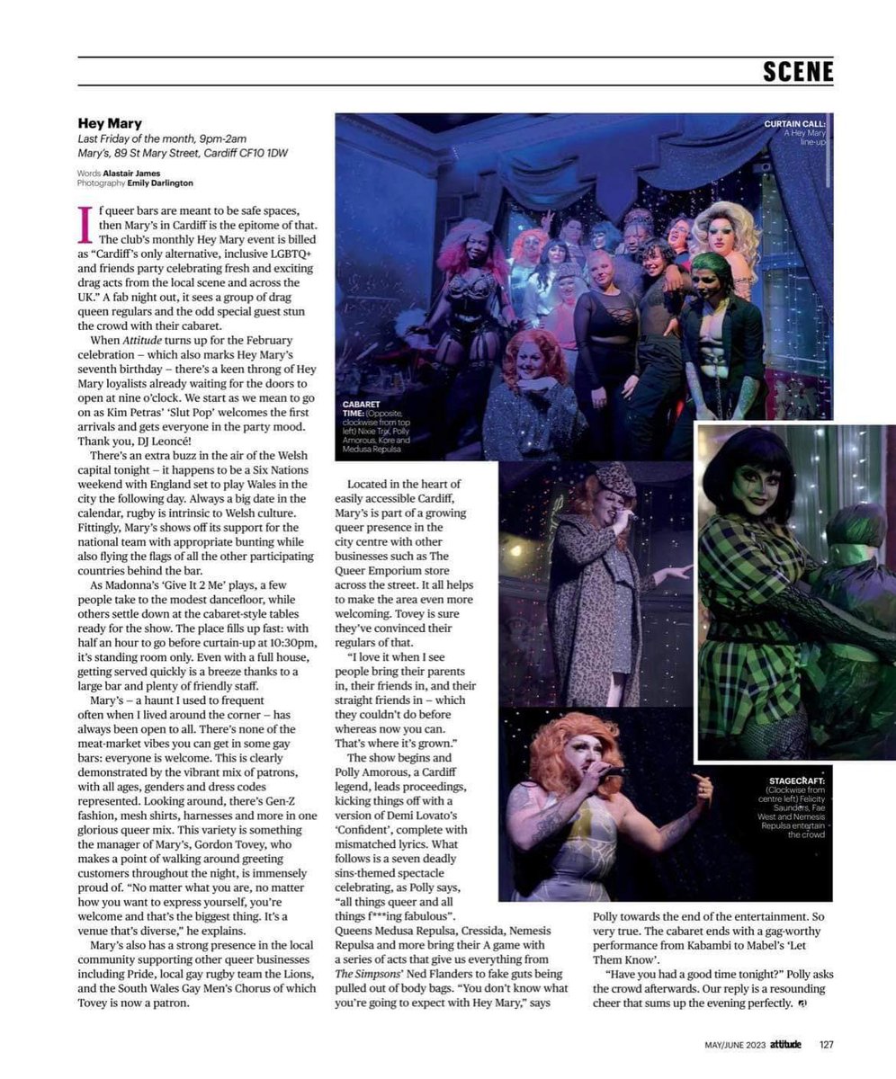MedusaRepulsa's tweet photo. She’s in the magazines!!! I’m so beyond excited to be in the latest issue of @AttitudeMag 😭💕 https://t.co/fKyTMbQIXb