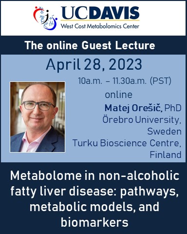 We have a great guest lecture in April on Friday 4/28. Prof Matej Oresic is a leading expert in #metabolomics applications in biomedical research and integrative #bioinformatics. Register here: ucdavis.zoom.us/meeting/regist… <a href="/ynmc_benelux/">YoungNMC</a> <a href="/JMSACL/">J of Mass Spec & Advances in the Clinical Lab</a> <a href="/metabinfo/">Metabolomics Info</a> <a href="/MetabolomicsANA/">MetabolomicsANA</a>
