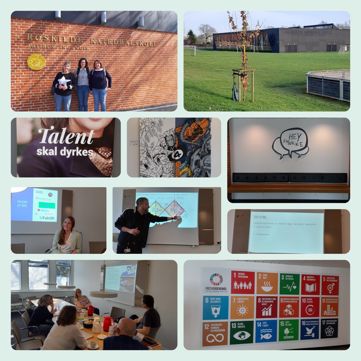 First day at #RoskildeKatedralSkole 🇩🇰🇪🇺 Comparing & contrasting different educational systems. Learning & sharing about #Inclusion #ClassProjects #HighSchoolManagementPlan #Talentedkids
Thanks for such a warm and interesting welcome! 🤗
@EUErasmusPlus  #Jobshadowing #KA121Celrà
