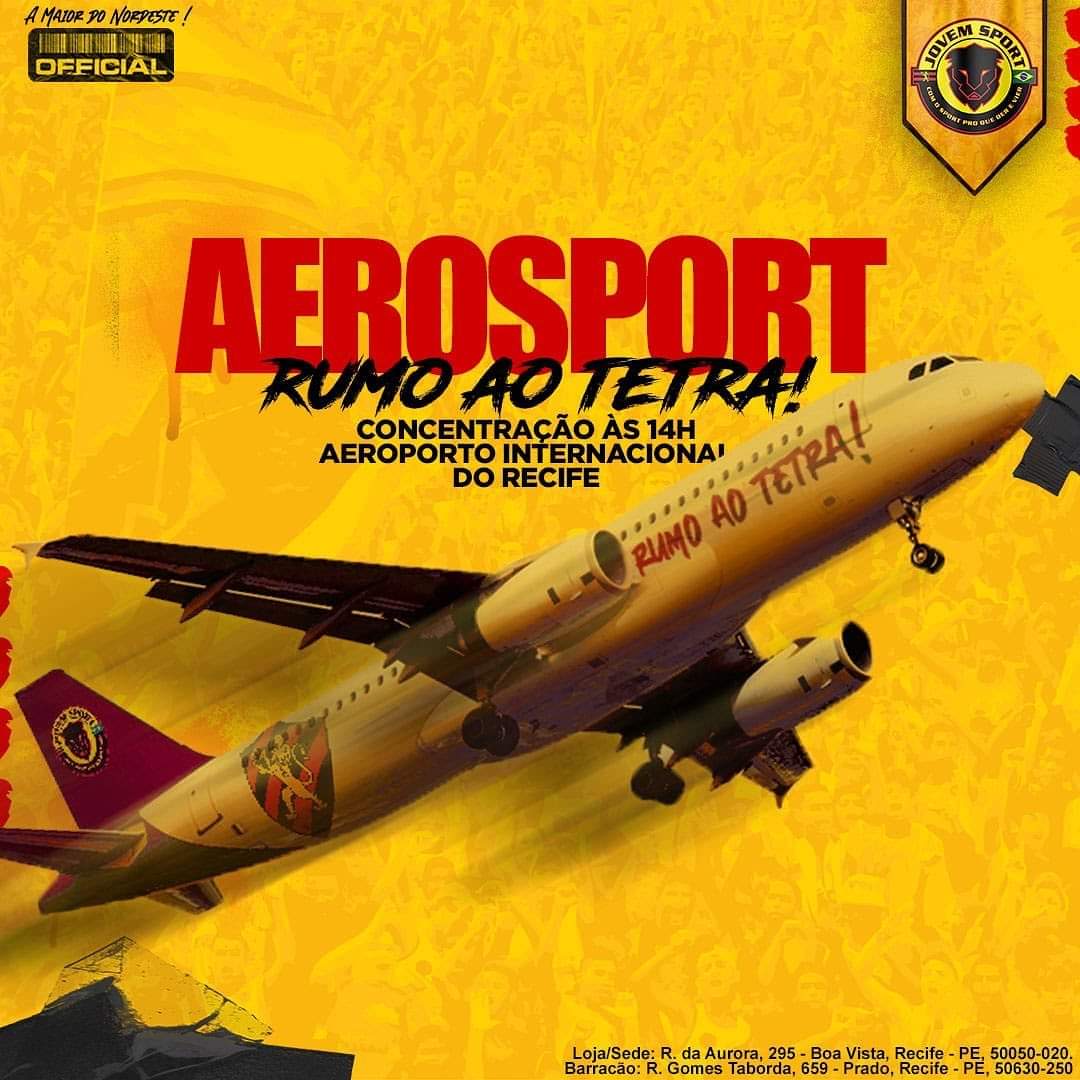 AEROSPORT RUMO AO TETRA!

Nessa terça feira, às 14h iremos concentrar nossa torcida no Aeroporto Internacional do Recife para recepcionar os jogadores que irão embarcar com destino ao Ceará para os primeiros 90 minutos da decisão.