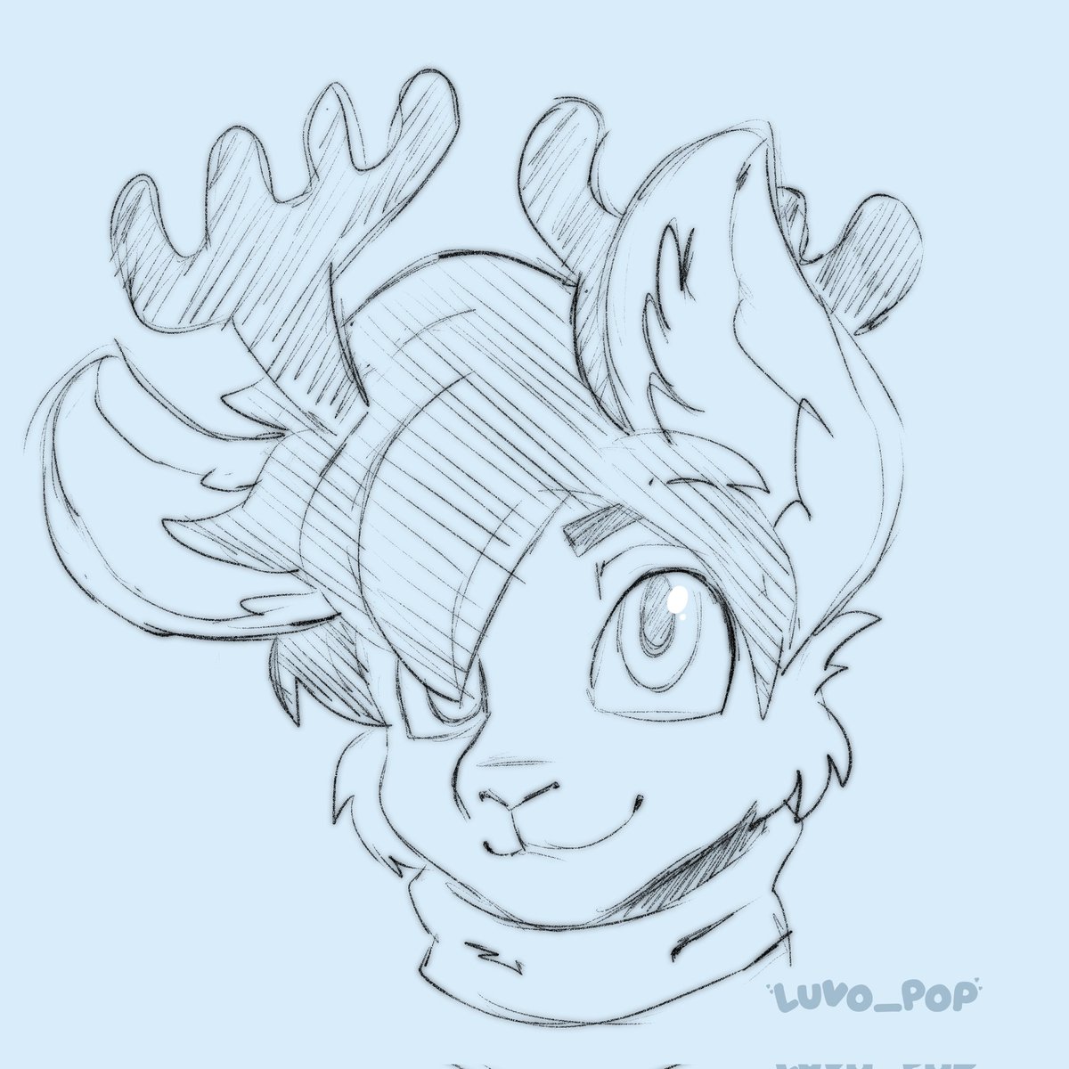 Hey y'all! Here is a sketch for today's post~ 
•
If y'all have been waiting for an update to the YCH I'll try to have one by tomorrow! My classes have been causing a terror in my life! ^~^
•
Love yall~ 💙
•
#sketch #furry #furrycommunity #furryart #furrysketch