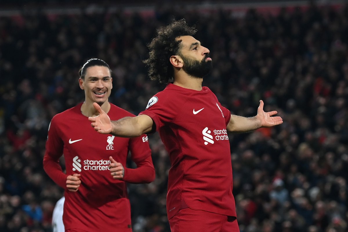 sn_footballclub's tweet photo. 🔥 Mohammed Salah has now hit 15 Premier League goals in EVERY season since he joined Liverpool in 2017!

🔝 No Player has scored more Premier League goals since Salah's arrival!

#LFC https://t.co/IHzZ98WsJp