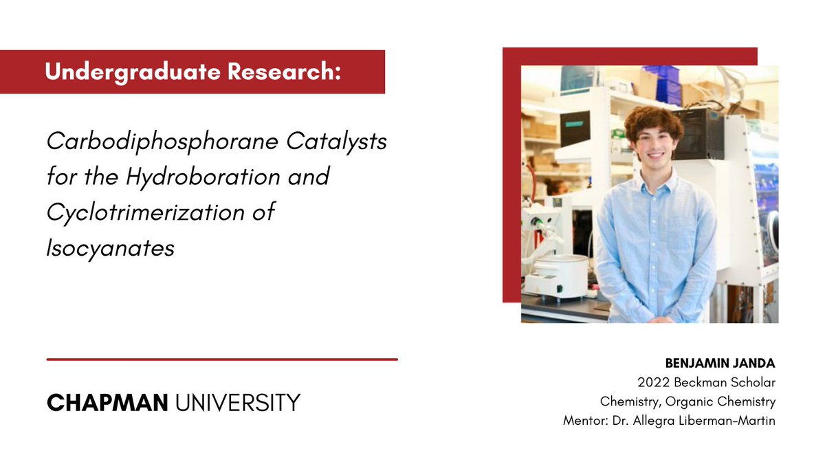 BeckmanFnd's tweet photo. Meet the #BeckmanScholars performing #undergraduateresearch at #Chapman University. #URW2023 #BSP https://t.co/d9qBUQjVr6