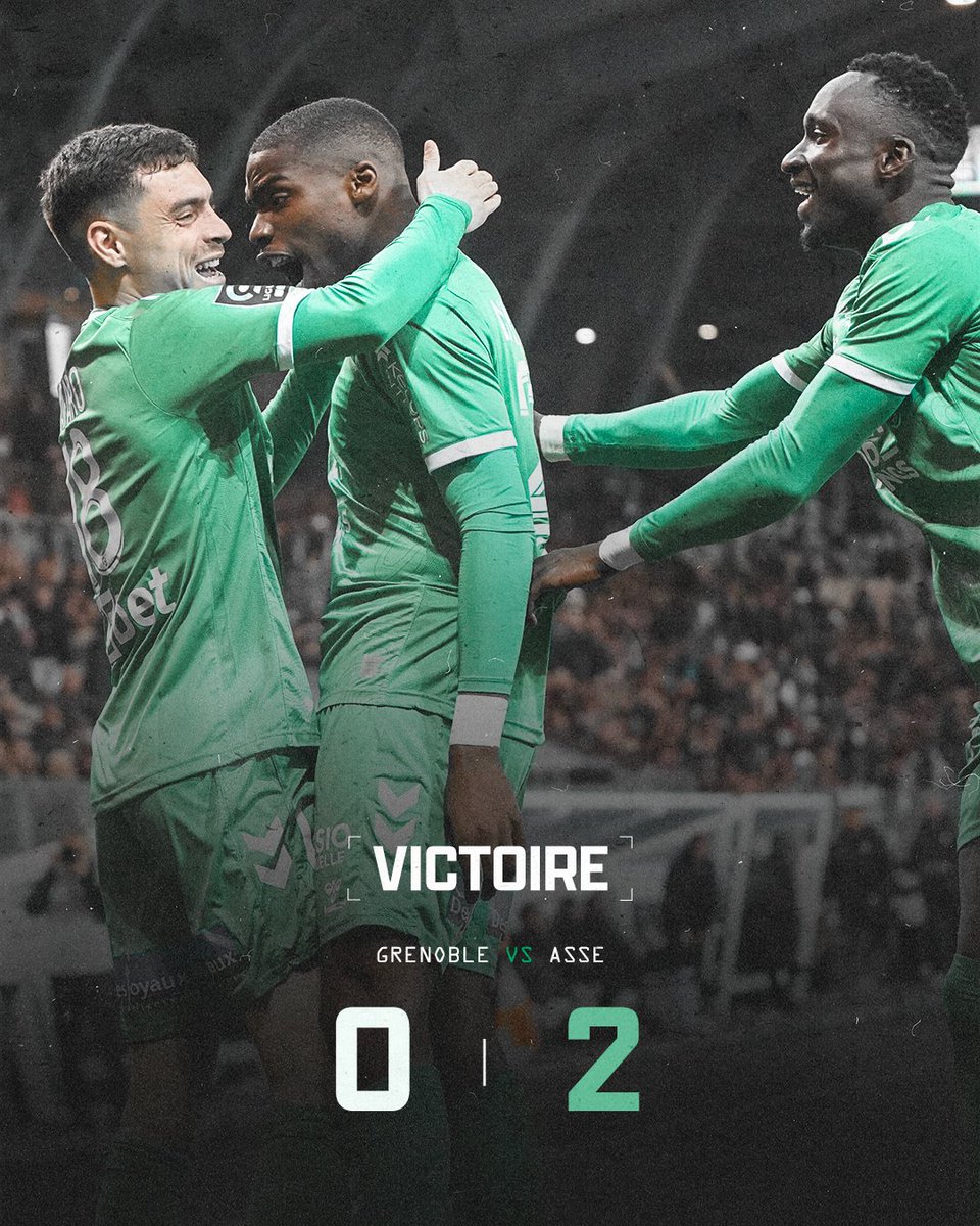 ASSEofficiel's tweet photo. 90e+3 : Dix matchs sans défaite, une entrée dans le top 10… 𝗕𝗿𝗮𝘃𝗼 𝗹𝗲𝘀 𝗩𝗲𝗿𝘁𝘀 ! 🫸🫷

🔵 0-2 💚 #GF38ASSE https://t.co/XHjBh4Y3tr