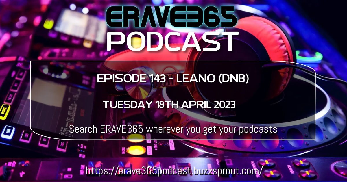erave365's tweet photo. Episode 143 of the ERAVE365 #podcast!🎶

Enter Leandogg with a typical #DnB tearup for your listening pleasure 😈

Search ERAVE365 wherever you get your podcasts, or click the link below to listen 🎧

https://t.co/PRa4dEc9km https://t.co/WnQulWYAM6