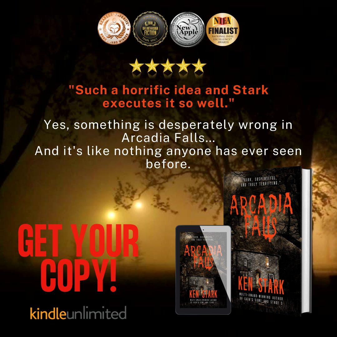 THE FIRST BOY VANISHED WITHOUT A TRACE AND WITH JUST AS LITTLE FANFARE. But as far as Riverside High and the rest of Arcadia Falls were concerned, it seemed as if nothing had happened at all.
getbook.at/arcadiafalls
#FREE #KindleUnlimited 

#horror #YA #thriller
<a href="/PennilessScribe/">Ken Stark</a>