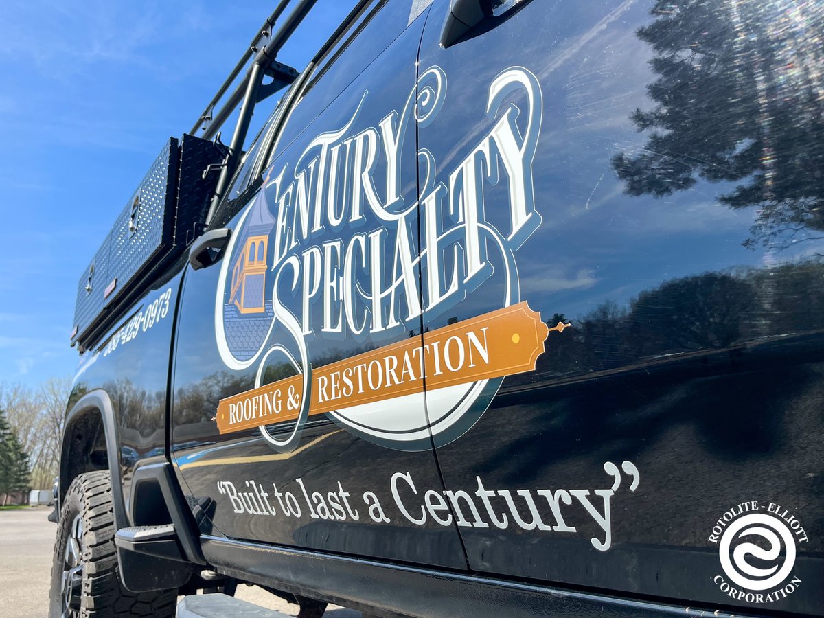 RotoliteElliott's tweet photo. Check out these awesome vehicle stickers we did for Century Specialty Roofing &amp; Restoration, LLC.!

These high visibility and extremely durable long lasting stickers will bring all eyes on you and your business!
.
.
.
#ROC #Vehicle https://t.co/WMmWNhcFJA