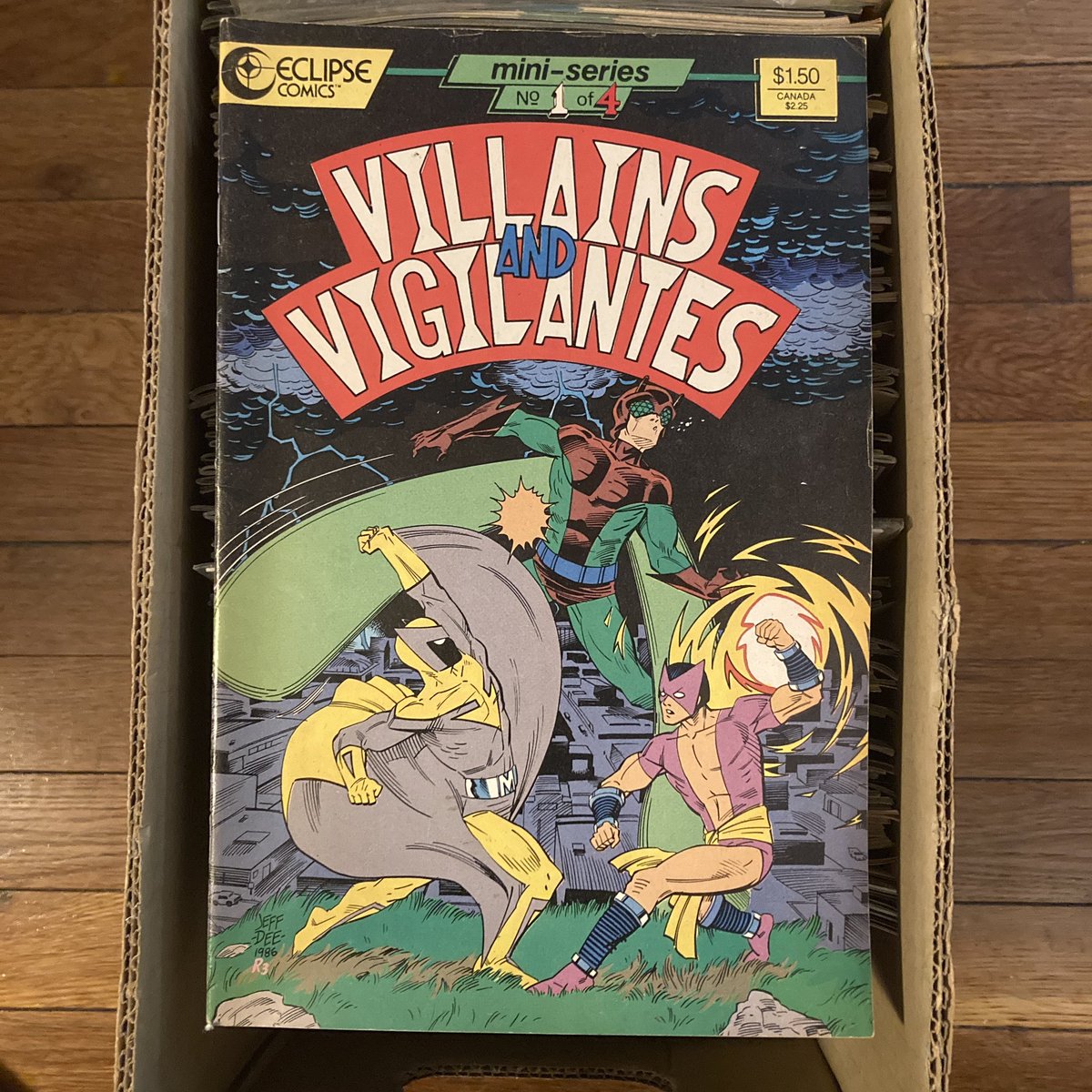 HOW_I_RUN_IT's tweet photo. In a box of comics I found at my uncle’s (that I must have given him at some point) I found this Villains & Vigilantes comic. Art by Jeff Dee.
For many years, V&V was my go to superhero RPG.
#villainsandvigilantes #jeffdee #superheroes #ttrpg #comics #comicbooks #eclipsecomics https://t.co/MbxjWH04T8