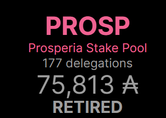 Prosperia (@prosperiacnft) on Twitter photo Please note that the $PROSP stake pool has been retired, and any remaining delegations will not earn rewards.
Consider moving to one of the other amazing Cardano Stake Pools.
We suggest:
<a href="/Cardania_HQ/">Cardania ₳ | SUMN Pool</a> - SUMN
or
<a href="/QueenAdaStaking/">QueenAda | Cardano Stake Pool</a> - QUEEN
Both long standing, well run pools. Please note that the $PROSP stake pool has been retired, and any remaining delegations will not earn rewards.
Consider moving to one of the other amazing Cardano Stake Pools.
We suggest:
<a href="/Cardania_HQ/">Cardania ₳ | SUMN Pool</a> - SUMN
or
<a href="/QueenAdaStaking/">QueenAda | Cardano Stake Pool</a> - QUEEN
Both long standing, well run pools.