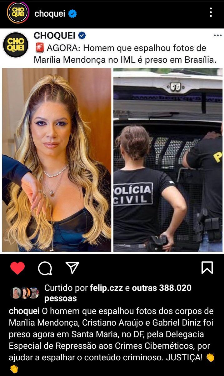 teusinho041's tweet photo. E pelo que parece, o homem que espalhou fotos da Marília Mendonça, foi o mesmo que espalhou fotos do Gabriel Diniz e Cristiano Araújo.
Justiça sendo Feita com Sucesso!!! https://t.co/TCeqdsSAsc