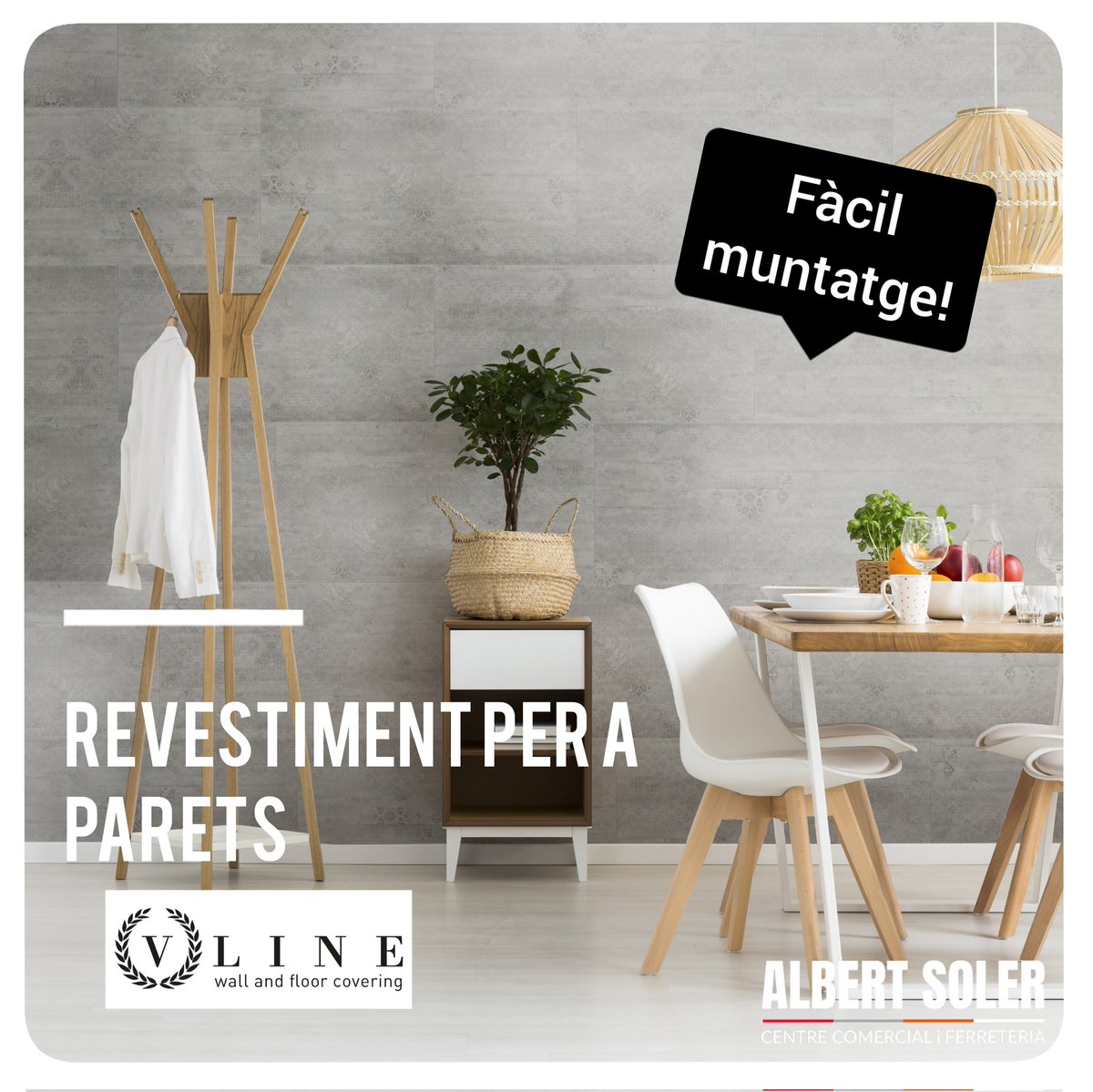FAlbertSoler's tweet photo. Reforma sense obres!
Amb el revestiment per a parets V-Line es posible 💜
Fabricats amb materials de qualitat, les llosetes V-Line són hidròfugues i ignífugues, cosa que li dóna una versatilitat excepcional per col·locar en interiors de llars, oficines, etc
#FerreteriaAlbertSoler https://t.co/lFctR1WA6E