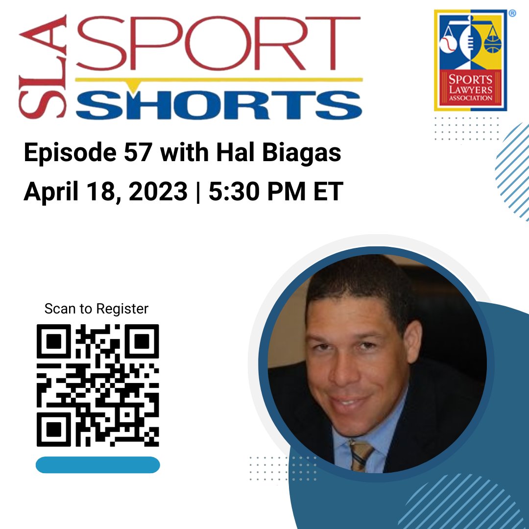 sportslawyers's tweet photo. #JoinSLA and Bobby Hacker, the #SportShortsGuy on Tuesday, April 18th at 5:30 PM ET to listen to his guest Hal Biagas, as they discuss #eSports and other topical #SportsLaw issues. Register now!
Register :https://t.co/nmjhMNrR4K
#WhySLA #SportsLawyersAssociation #SportsLawyers https://t.co/ev4Ld3lg3q