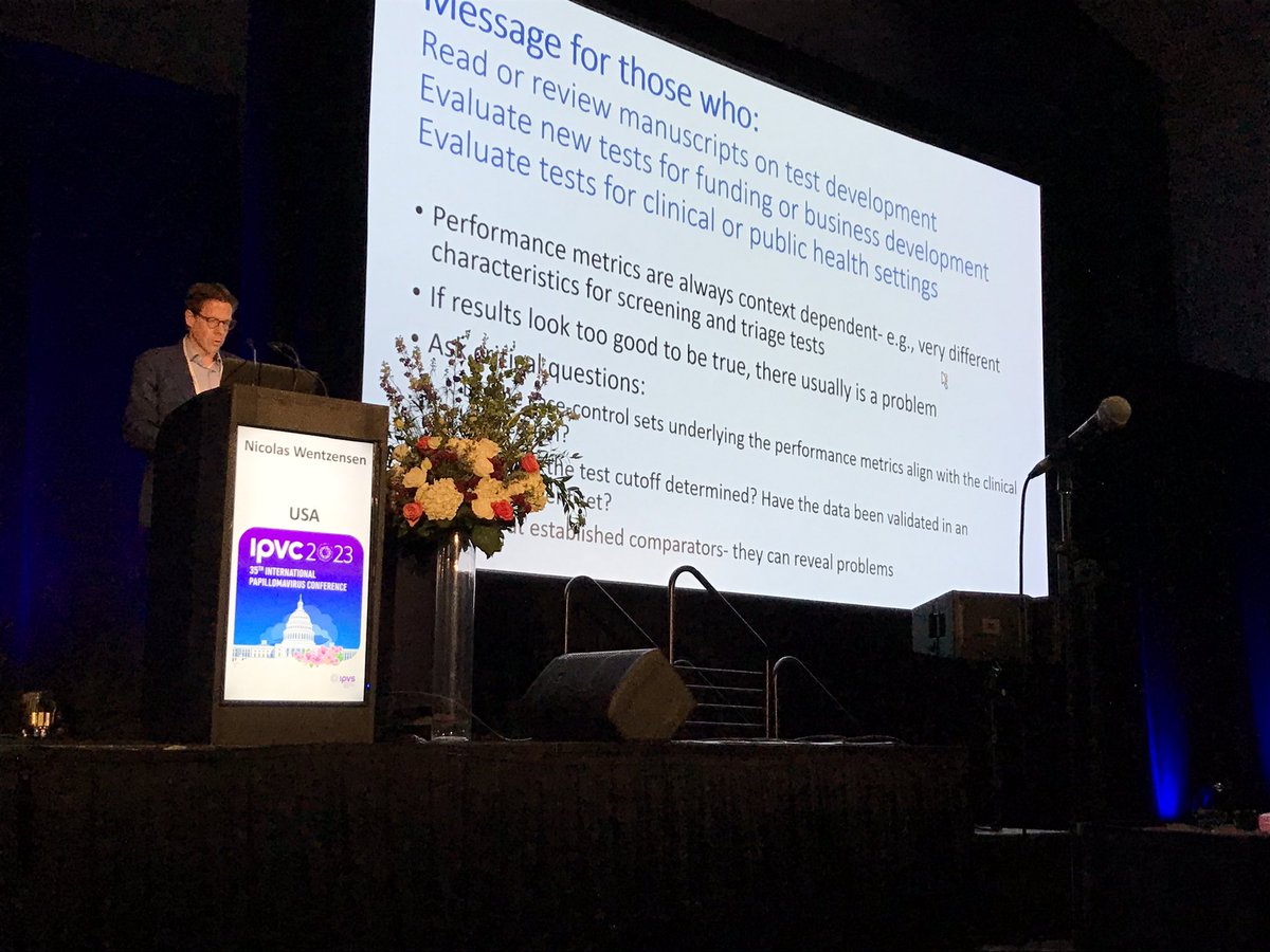 IPVSociety's tweet image. Dr. Wentzensen’s concluding remarks on test development and evaluation 

#IPVC2023 #publichealth #workshop2