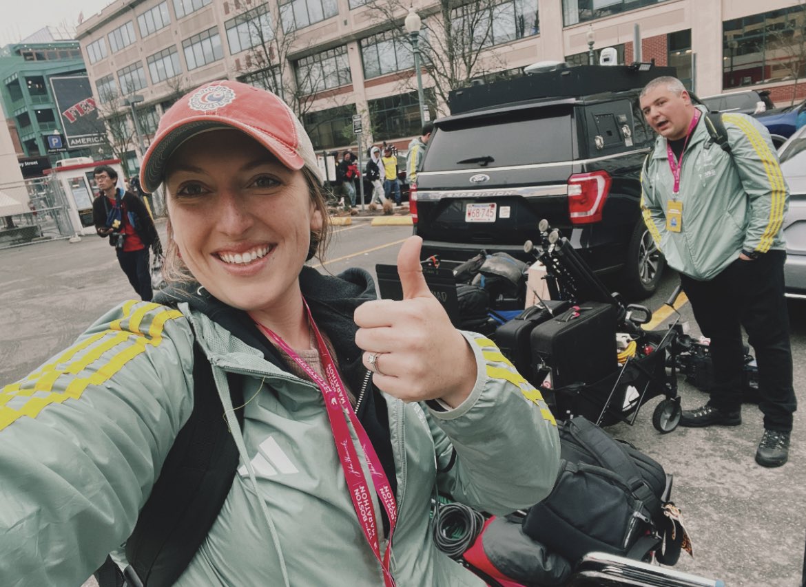 BEHIND THE SCENES: We’re headed into #Fenway for post #BostonMarathon2023 coverage! Keep your TVs turned to #wcvb for all things Marathon this evening! <a href="/BAA/">Boston Athletic Association</a> <a href="/RedSox/">Red Sox</a> <a href="/Bobbynewsphotog/">Bobby Souza</a>