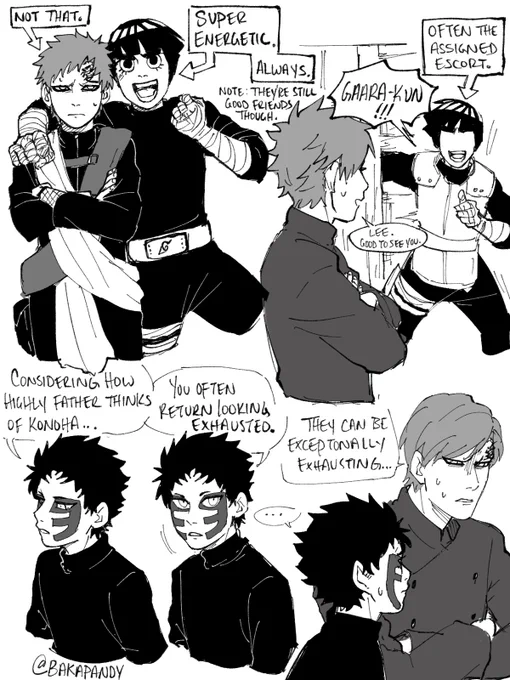 They're long time friends but Gaara is an introvert 