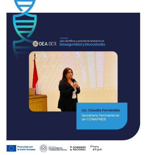 OEA_CICTE's tweet photo. Más de 30 científicos y personal de laboratorio, desde bioquímicos a  veterinarios, participan en nuestro curso sobre #Bioseguridad y #Biocustodia iniciado hoy en 🇵🇾 e inaugurado por @claufb74 CONAPREB @MDN_PY y Victor Hernán Martínez, Viceministro de @msaludpy https://t.co/LOw4NlRmD6