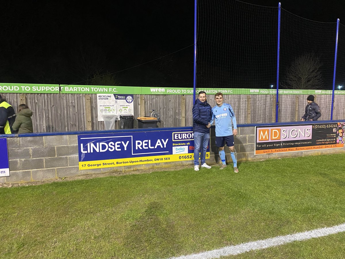 BartonTownFC's tweet photo. Tonight’s @lindseyrelay Man of the Match, chosen by match sponsors @BAPPforBolts, is Tom Waudby, sponsored by @hudgellsol.

Well done Tom!👏 https://t.co/jnwyRRLXCg