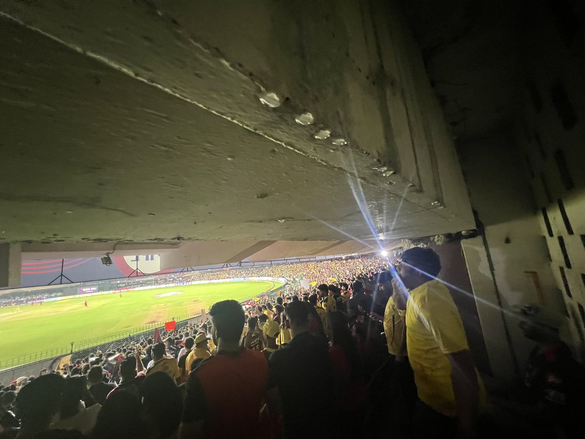 Hey <a href="/IPL/">IndianPremierLeague</a> <a href="/RCBTweets/">Royal Challengers Bengaluru</a> <a href="/kscaofficial1/">KSCAOfficial</a> <a href="/JayShah/">Jay Shah</a> 

This is how you treat fans entering to the  stadium who pays 3.5k for a ticket? The water was dripping. Not sure what water was that and we couldn’t even sit there. This was today when <a href="/RCBTweets/">Royal Challengers Bengaluru</a> played against <a href="/ChennaiIPL/">Chennai Super Kings</a>