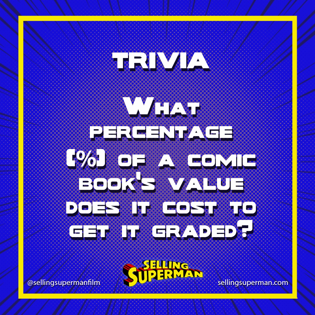 SellSupermanDoc's tweet image. This one might surprise you. What percentage do you think it is? #sellingsuperman #comics #comicgrading #documentary #comiccollector Watch the trailer for SELLING SUPERMAN - link in bio. Join our email list for scholarship opportunities, for breaking news, and sneak peek clips.
