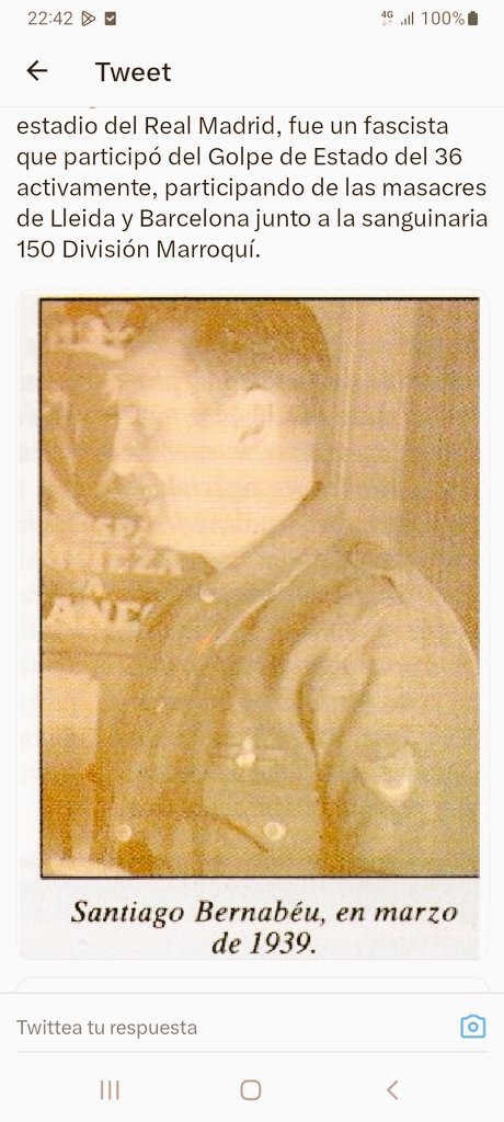 MisterCruyff14's tweet photo. Mientras que Franco recibía las medallas del 'miedo' y amenazaba con inspecciones a las empresas de presidentes del Barça, el franquismo condecoraba a Santiago Bernabeu. Cabo franquista de la sanguinaria 150 División del bando de los sublevados. No engañais a nadie👇 https://t.co/FwtuNwlNwA