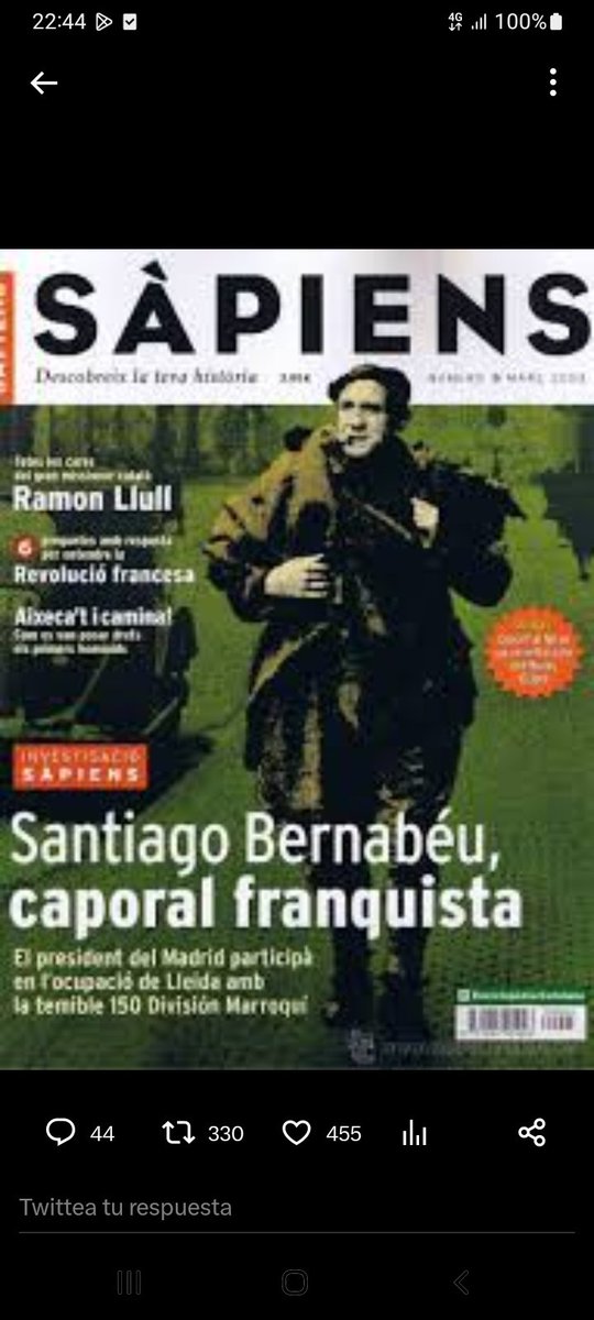 MisterCruyff14's tweet photo. Mientras que Franco recibía las medallas del 'miedo' y amenazaba con inspecciones a las empresas de presidentes del Barça, el franquismo condecoraba a Santiago Bernabeu. Cabo franquista de la sanguinaria 150 División del bando de los sublevados. No engañais a nadie👇 https://t.co/FwtuNwlNwA