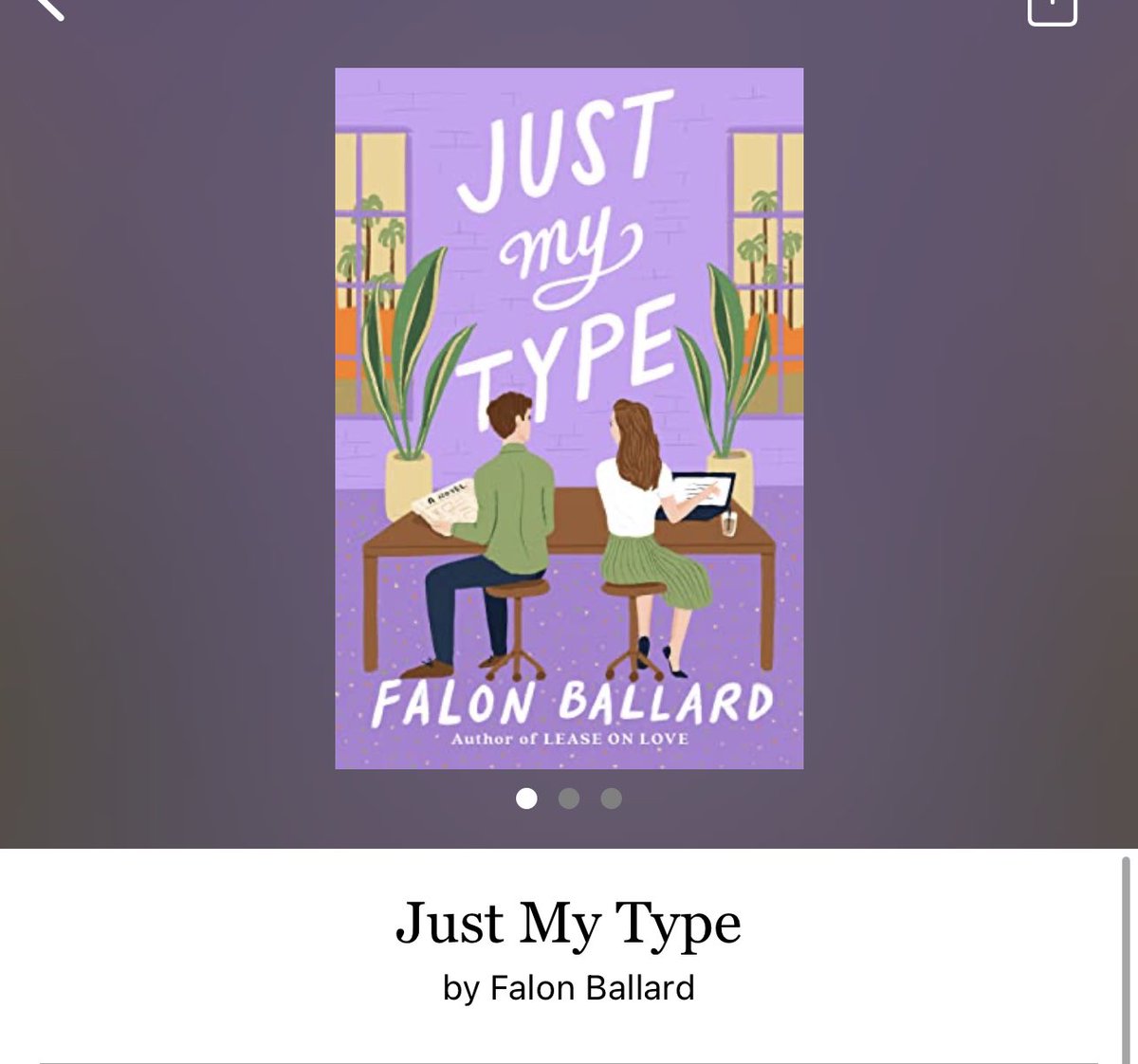 Just My Type by Falon Ballard 

#JustMyType by #FalonBallard #4689 #32chapters #368pages #march2023 #232of400 #NewRelease #61for16 #LaraAndSeth #10hourAudiobook #clearingoffreadingshelves #whatsNext #readitquick