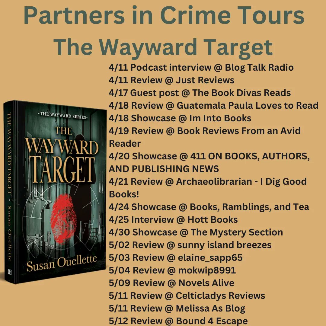 CamCatBooks's tweet photo. #TheWaywardTarget by Susan Ouellette is going on tour with Partners in Crime Tours! Follow along with all the tour stops shown here.
When a price is placed on her head, Maggie must face the terroristic mastermind to save her lover’s life without betraying her most loyal friend. https://t.co/VdvkHZ3f2W