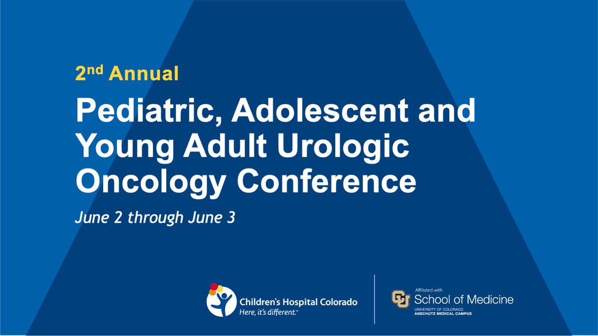 Children’s Colorado Research and Innovation (@childrensco_pro) on Twitter photo Join Dr. Nicholas Cost (<a href="/cost_nicholas/">Nicholas Cost</a>) of <a href="/ChildrensColo/">Children's Hospital Colorado</a> and other pediatric experts for our 2nd annual Pediatric, Adolescent and Young Adult Urologic Oncology Conference. #MedEd
Register for this two-day conference here: bit.ly/3XGtJ2Q Join Dr. Nicholas Cost (<a href="/cost_nicholas/">Nicholas Cost</a>) of <a href="/ChildrensColo/">Children's Hospital Colorado</a> and other pediatric experts for our 2nd annual Pediatric, Adolescent and Young Adult Urologic Oncology Conference. #MedEd
Register for this two-day conference here: bit.ly/3XGtJ2Q