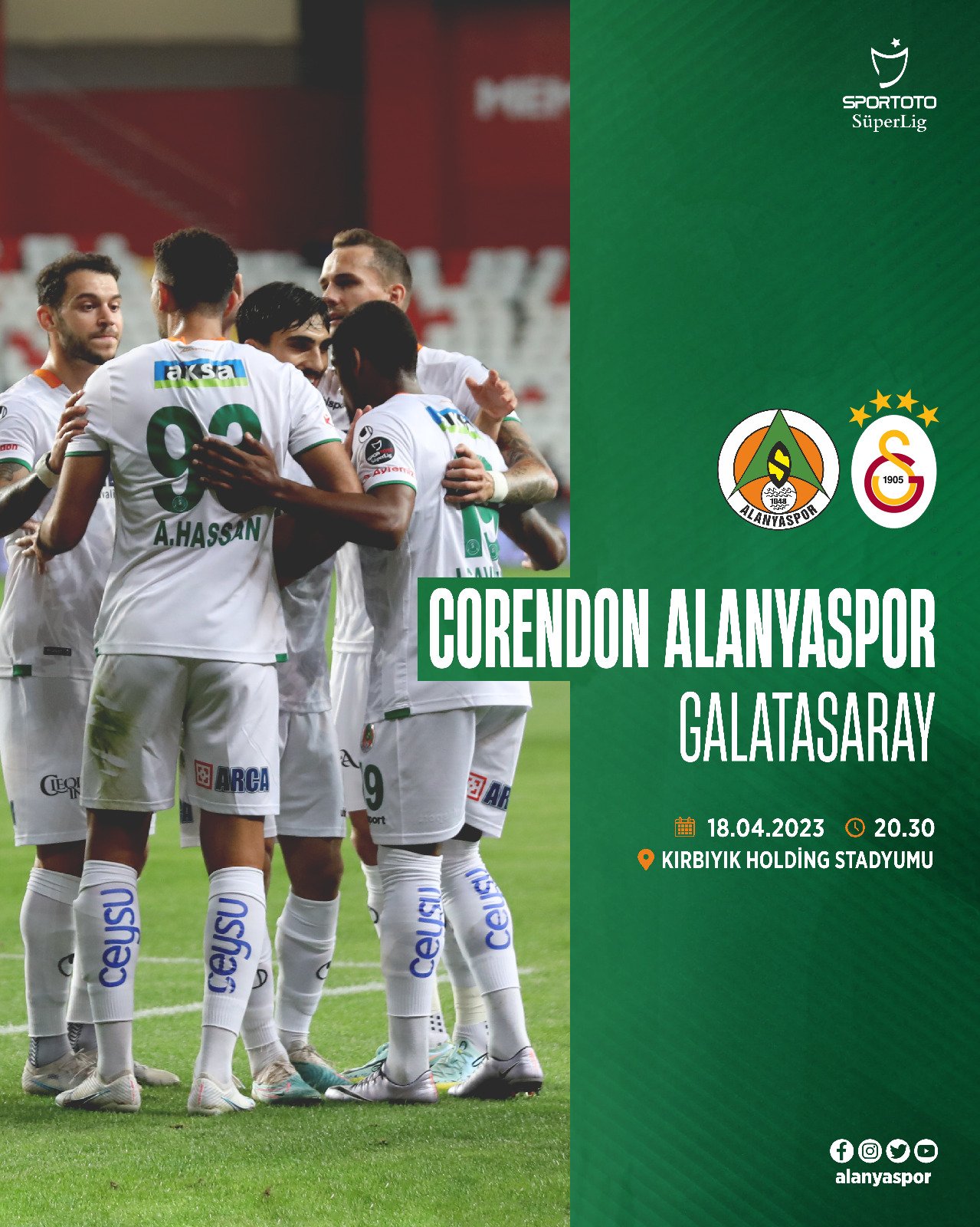 alanyaspor'un gs maçı afişi