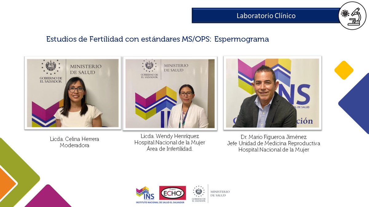INS_ESV's tweet photo. En Programa Laboratorio Clínico de #TeleECHO, especialistas del área de infertilidad y Unidad de Medicina Reproductiva del Hospital Nacional de la Mujer, brindaron información, sobre, estudios de fertilidad con estándares de OPS (espermograma). https://t.co/nmUixJMm4x
