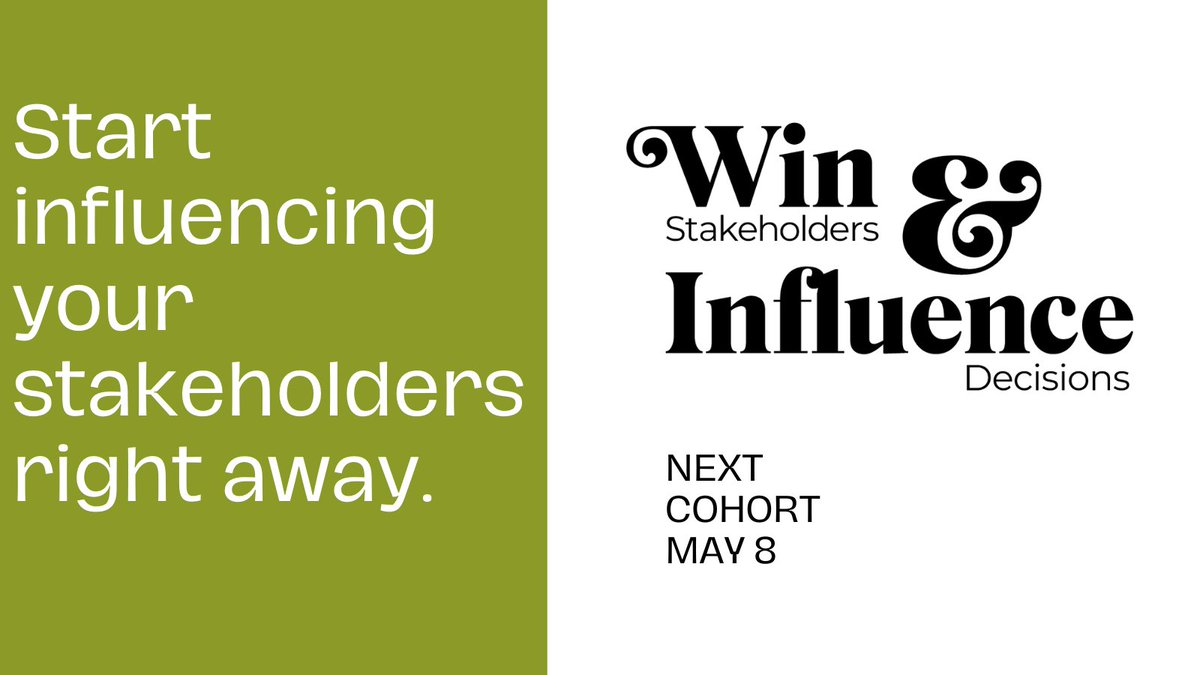 Imagine if you could convince stakeholders that your UX work will drive innovation.

How to Win Stakeholders &amp; Influence Decisions program
Next cohort starts May 8.

winstakeholders.com
