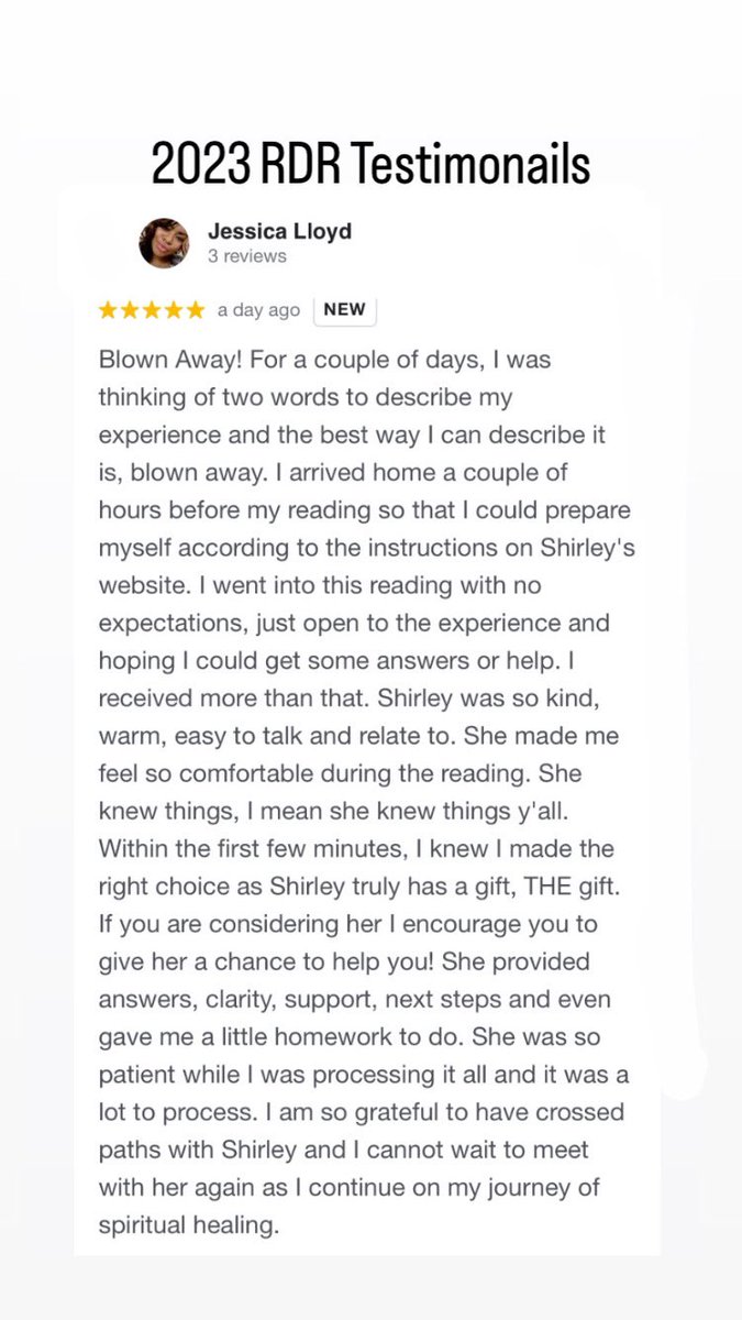 RedDivineReadin's tweet image. I Love connecting with my new clients ❤️💯💪🏼

You can book me at reddivinereadings.com

Thank you clients 🌻🎉💛

✨Red Divine Readings LLC ✨

#bookings #evidentalpsychicmedium #mediumshipreadings #clientappreciation #clientreview #clientsatisfaction #clientlove