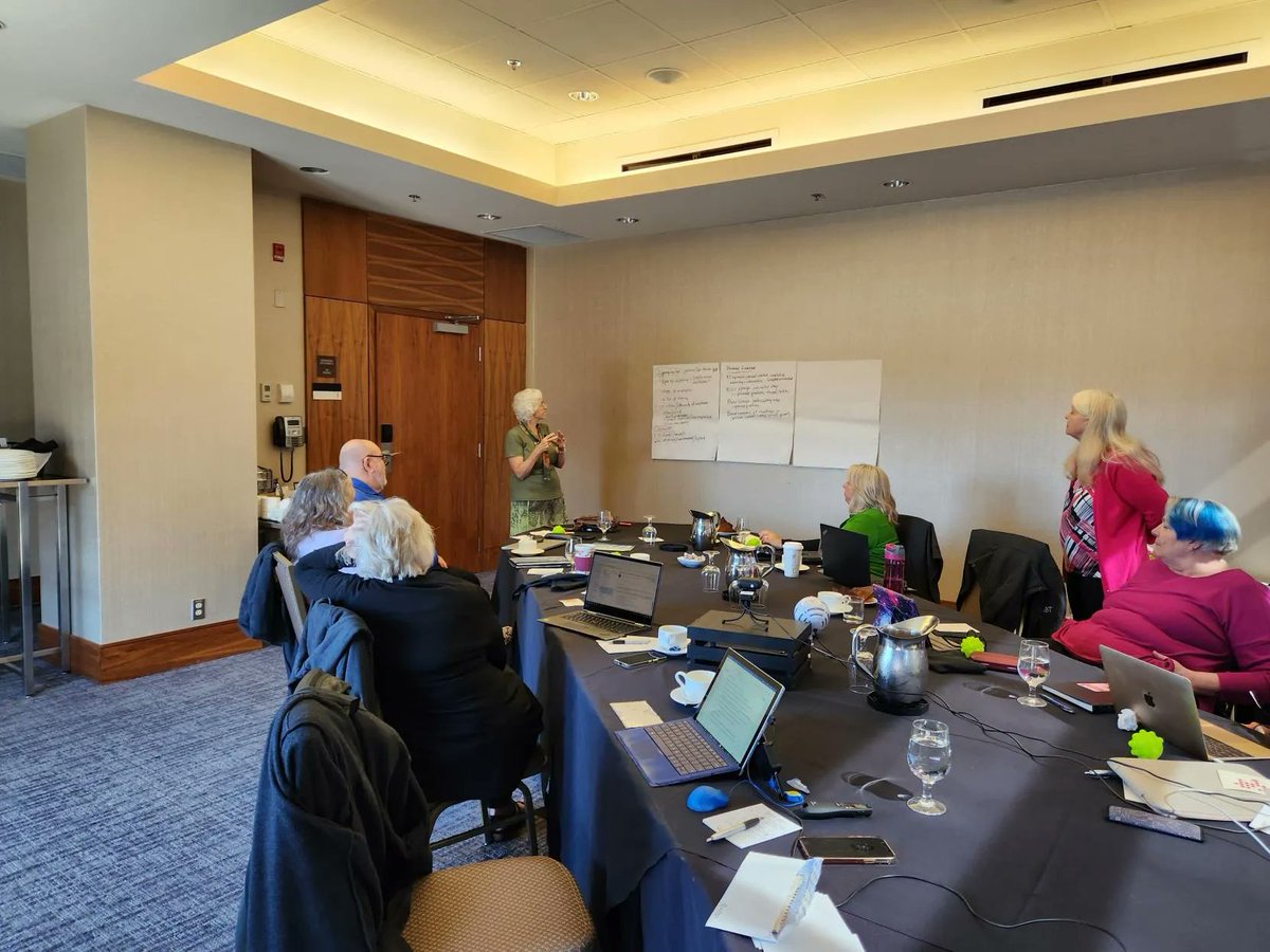 CSBTCanada's tweet photo. The CSBT Board had a great time workshopping with Jannice Moore and Rachel Loewen Walker at their annual board retreat last week. #communityservicesbenefitstrust https://t.co/MYkLw0xsP0