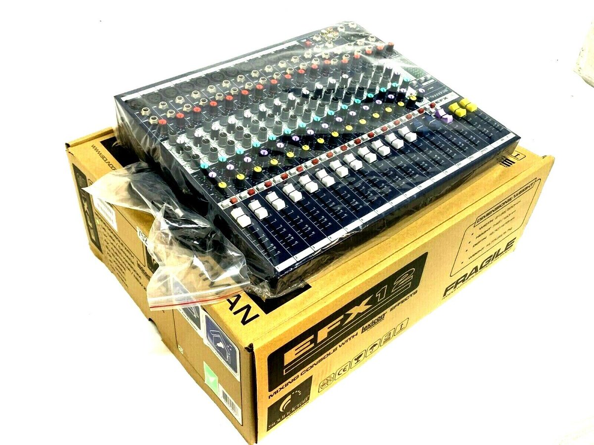 TrueHeartSound's tweet image. Soundcraft EFX12 12Ch Mixer W/Lexicon Effects/W Rack Ear #7524(One)  $523.00 USD

Please check out our website at trueheartsound.com or give us a call on Whatsapp at 1.917.708.3778 or on our office number at 1.954.616.5622