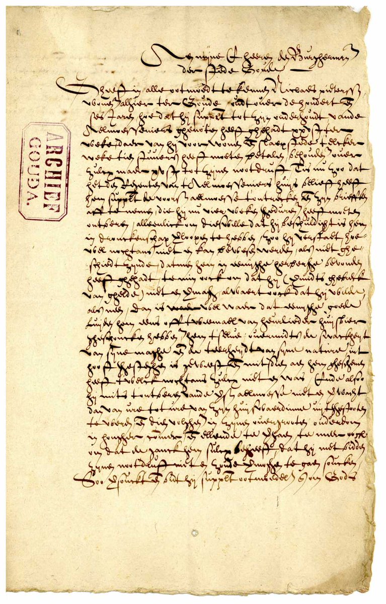 Ook in de 17e eeuw kon je met een beetje geluk heel oud worden, zo bewijst dit stuk. Dit is een verzoekschrift van een 106(!) jaar oude man, Niclaes Pietersz: ow.ly/ORKR50N1UPx

#GeschiedenisLokaalMiddenHolland <a href="/StreekarchiefMH/">Streekarchief Midden-Holland</a>