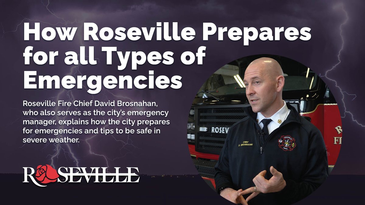 April 17–21 is Severe Weather Awareness Week in Minnesota!

Roseville Fire Chief David Brosnahan explains how Roseville prepares for emergencies and tips to be safe in severe weather.

Read the full article at https://t.co/VAfgf1J1aX https://t.co/pl3Aoureh2