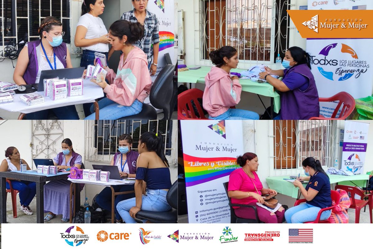mujerymujerEC's tweet image. #HacemosComunidad con #TodasLasPersonas en #TodosLosLugares ✊

☝️Este viernes 14 de abril, junto a @care_ecuador  participamos de la misión en conjunto en la localidad de #Balao epicentro del temblor del pasado 18 de marzo