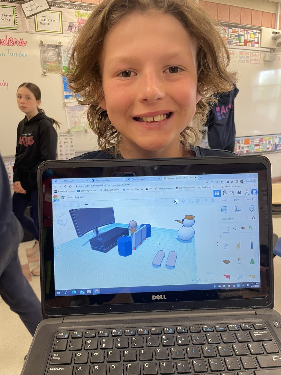 carnelosclass's tweet photo. STEAM challenge day 1✅ We created our dream gaming chairs in Tinkercad this morning. Can’t wait for tomorrow’s challenge! @StTimothyHCDSB @hcdsbsteam https://t.co/MyVWFMiPs3