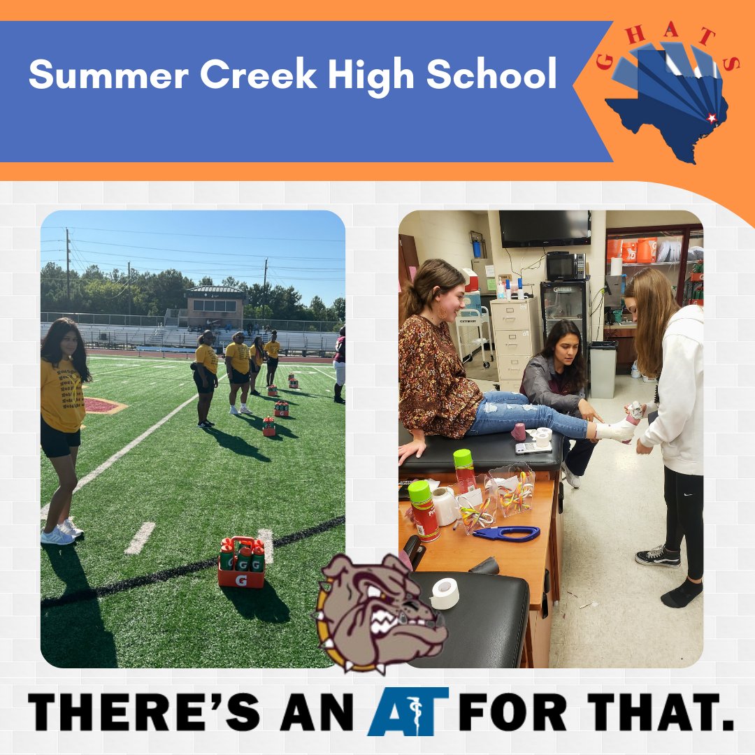 GHATSdotORG's tweet photo. (1/2) There's an AT for being a friend and providing the best standard of care: Summer Creek High School. #NATM2023 #TheresAnATForThat #AT4ALL #AT4Me @NATA1950 @SWATAD6 @tsata_team @TexasSSAT https://t.co/z0Boj9S3Bg