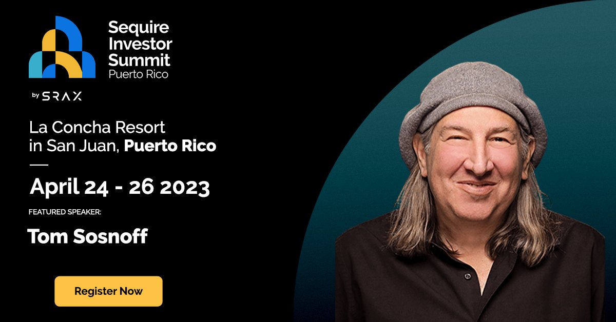 SRAXmedia's tweet photo. There's still time to register! Don't miss your chance to catch #TomSosnoff at the Sequire Investor Summit, April 24 - 26, 2023 at La Concha Resort in San Juan, Puerto Rico.
Register here: https://t.co/HpP2CHEQrs
#SequireEvents #InvestorCommunity
@tastyliveshow https://t.co/3YaQcKVkq9